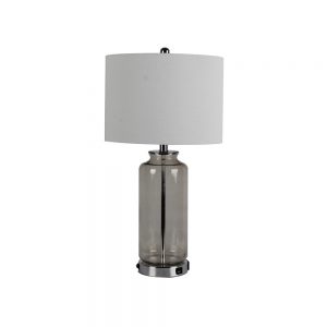 27"H GLASS TABLE LAMP