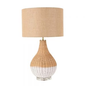 27"H RATTAN TABLE LAMP