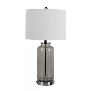 27"H GLASS TABLE LAMP