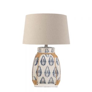24''H CERAMIC TABLE LAMP WRAPPED IN ROPE