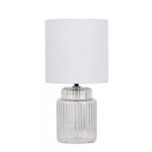 D6.5*12.75"H GLASS TABLE LAMP