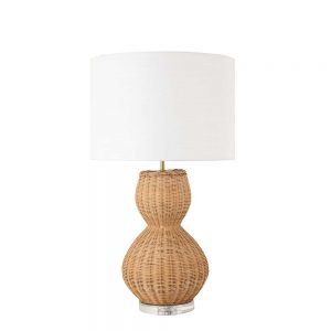 28“H RATTAN TABLE LAMP