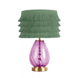 19.75"H GLASS TABLE LAMP