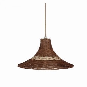 9"H RATTAN PENDANT