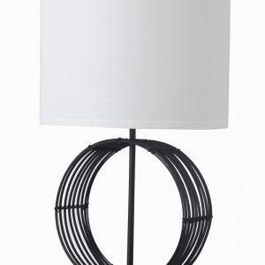 26.5"H RATTAN TABLE LAMP