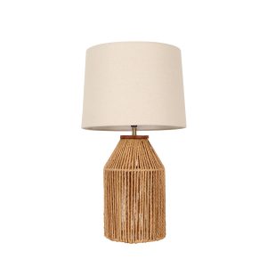 21.5"H RATTAN TABLE LAMP