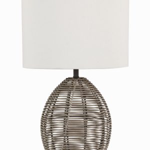 24"H RATTAN TABLE LAMP
