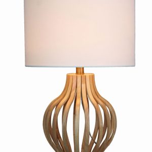 22.75"H WOOD TABLE LAMP