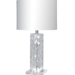 25.25"H GLASS TABLE LAMP