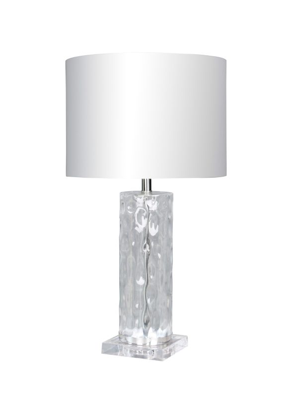 25.25"H GLASS TABLE LAMP